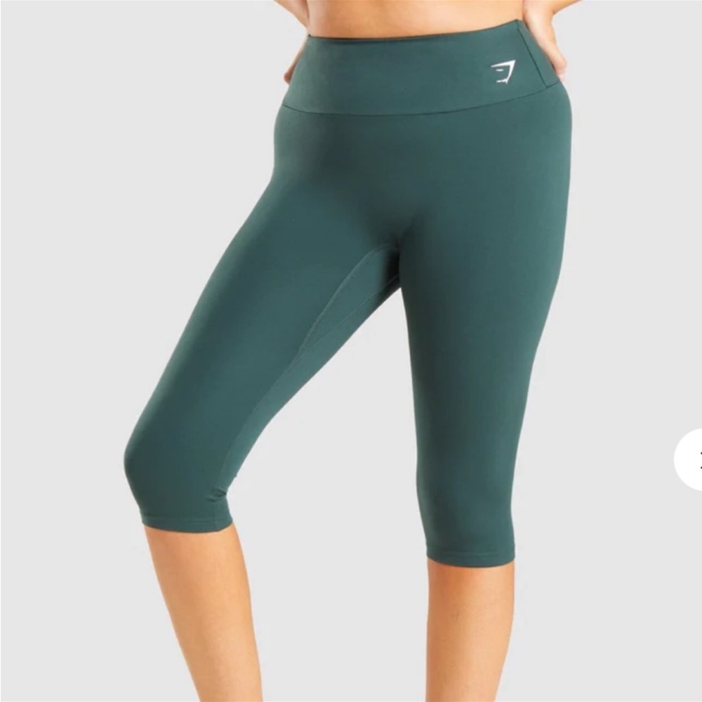 Gymshark Training Cropped Leggings -
Obsidian Green